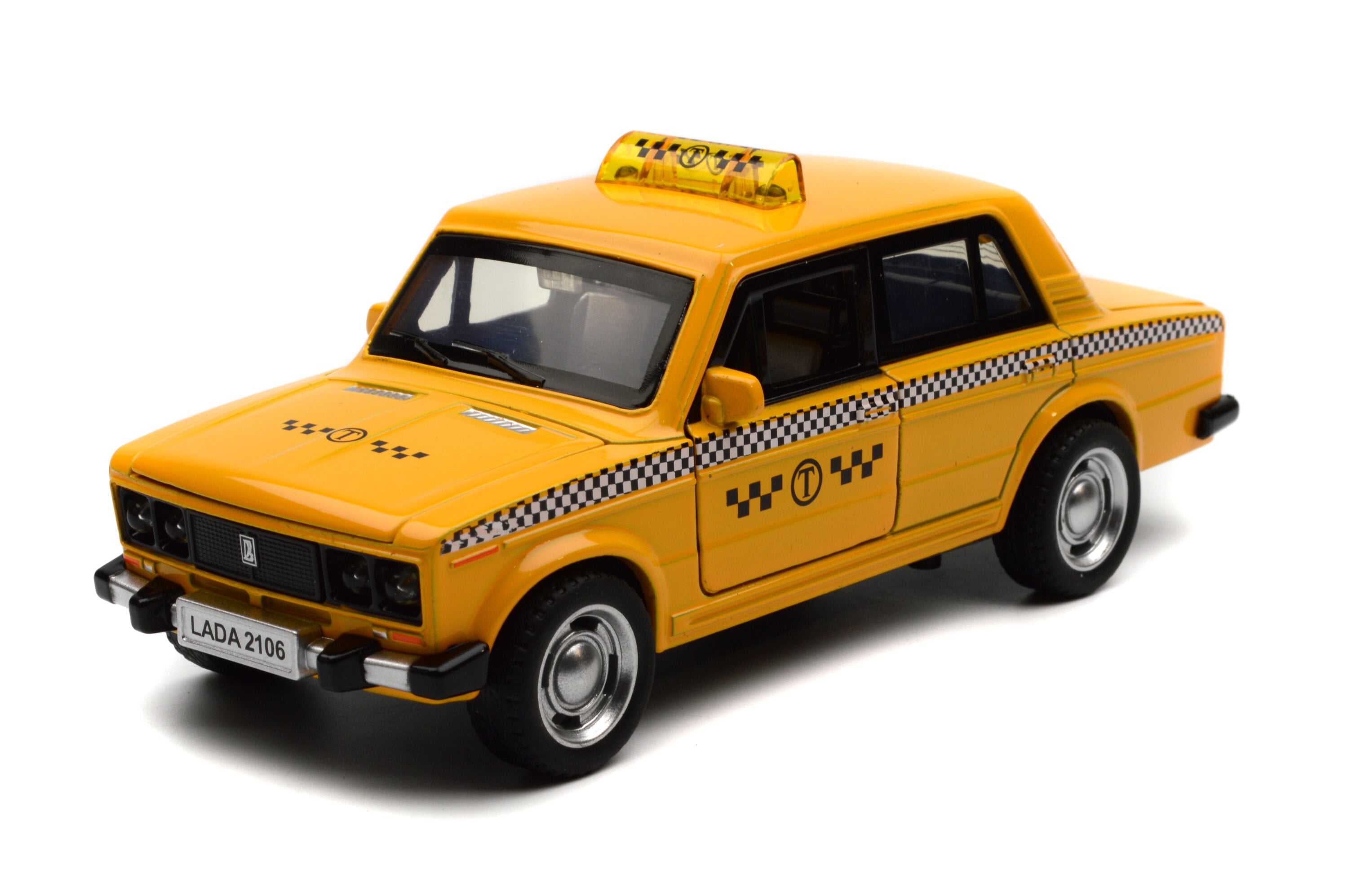 Модель металлическая LADA 2106 Такси 1:32-36 звук/свет/открывающаяся дверь капот багажник (7643) Модель металлическая LADA 2106 Такси 1:32-36 звук/свет/открывающаяся дверь капот багажник (7643)