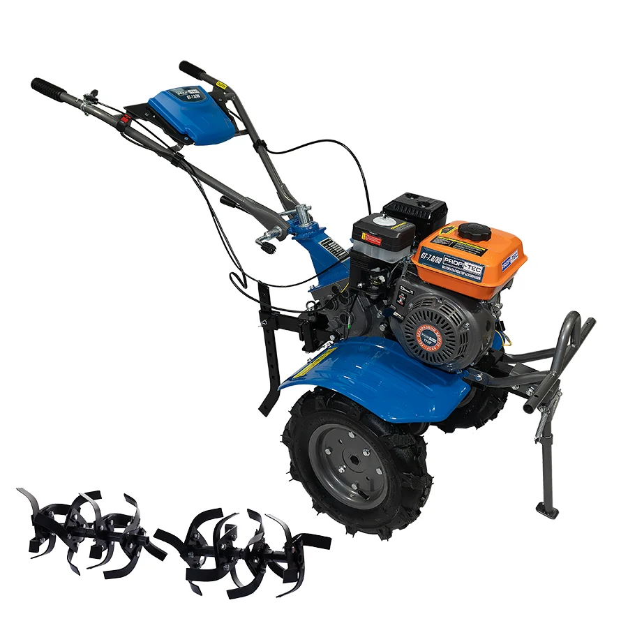 Мотоблок бензиновый PROFI-TEC GT-7.0/80 5,2 кВт 212 см3 с колесами и фрезами (PH01325)