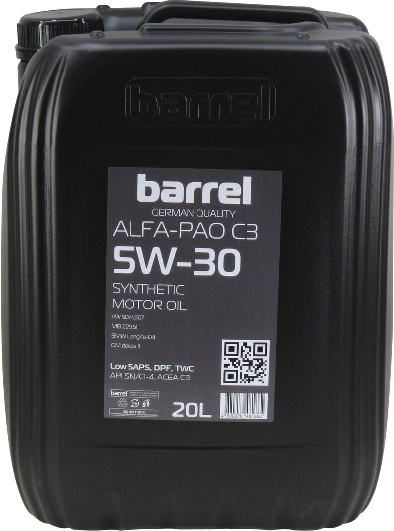 Моторное масло бензин/дизель Barrel 5W-30 C3 Alfa-Pao 20 л (48021044867)