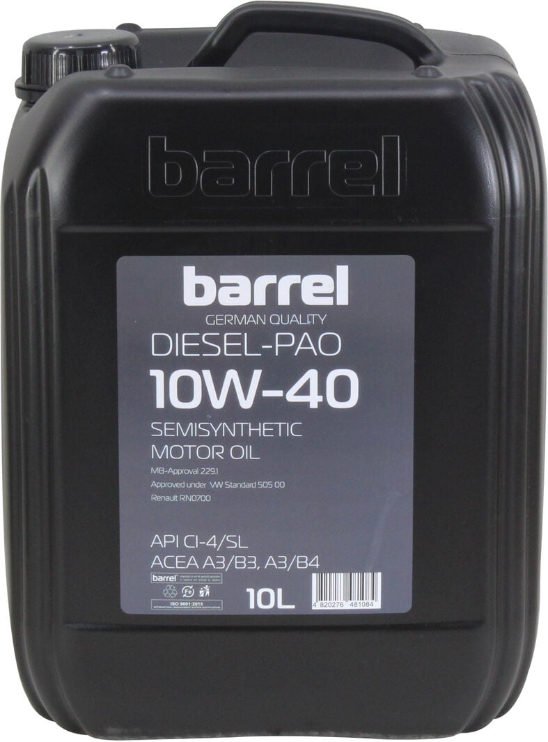 Моторное масло дизель Barrel 10W-40 Diesel-Pao 10 л