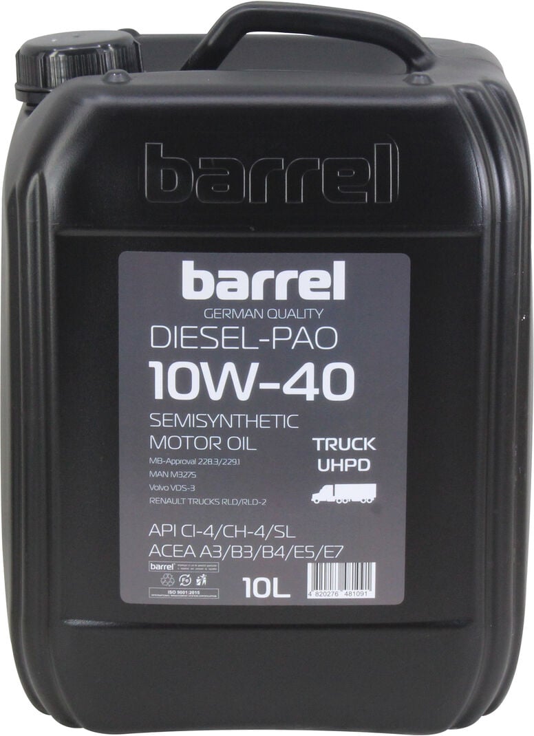 Моторное масло дизель Barrel 10W-40 Diesel-Pao Truck UHPD 10 л