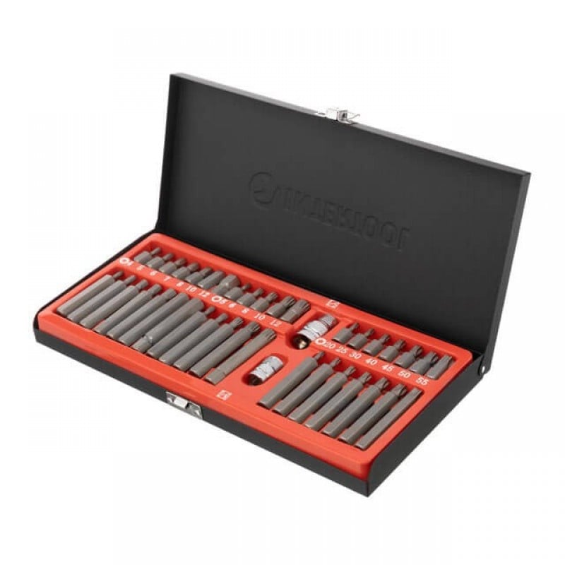 Набор бит и шестигранников INTERTOOL STORM ET-8041 TORX HEX Spline S2 40 предметов в металлическом кейсе