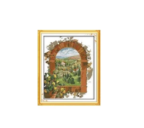 Набір для вишивання The door of the winery з нанесеною схемою AIDA 14CT 36х44 см (2114420670)