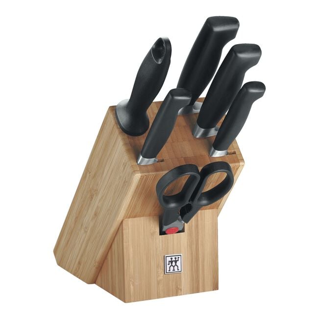 Набор ножей Zwilling Four Star Vier Sterne 7 предметов подставка из бамбука (35068-002-0)
