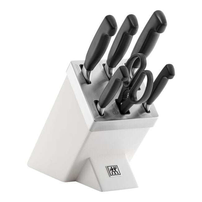 Набор ножей Zwilling Four Star Vier Sterne с самозаточным блоком 7 предметов Белый (35148-207-0)