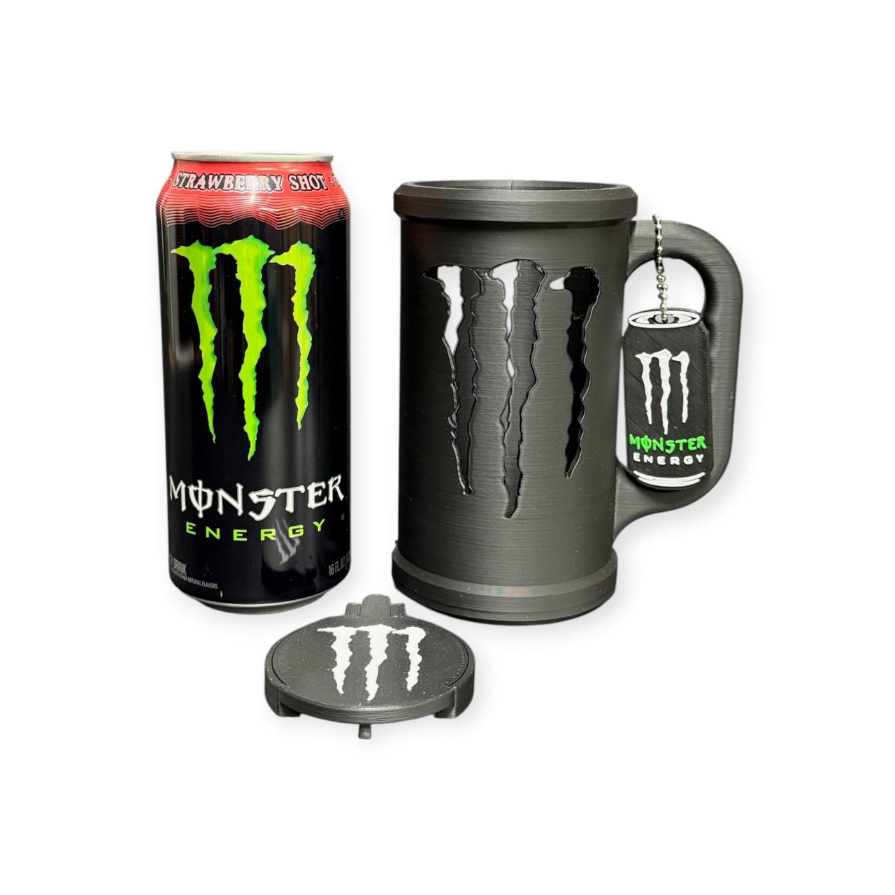 Напій енергетичний Monster Energy Strawberry Shot 473 мл і кухоль-тримач (38)