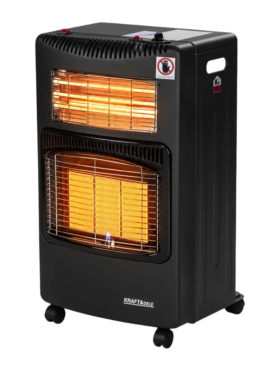 Обогреватель газовый и электрический KRAFT&DELE KD6531 4200 Вт + 1200 Вт