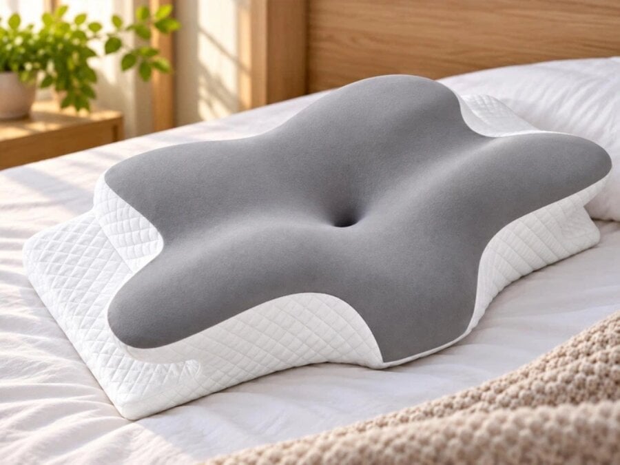 Подушка ортопедическая Memory Foam анатомическая 61х34х12 см