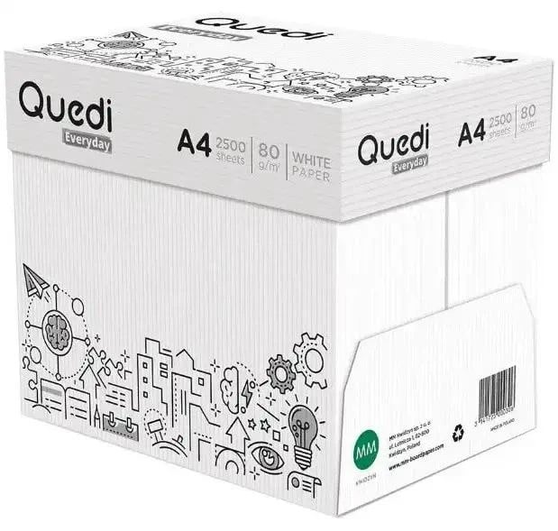 Бумага офисная QUEDI EVERYDAY А4 80 г/м2 500 л. 5 пачек (10181)