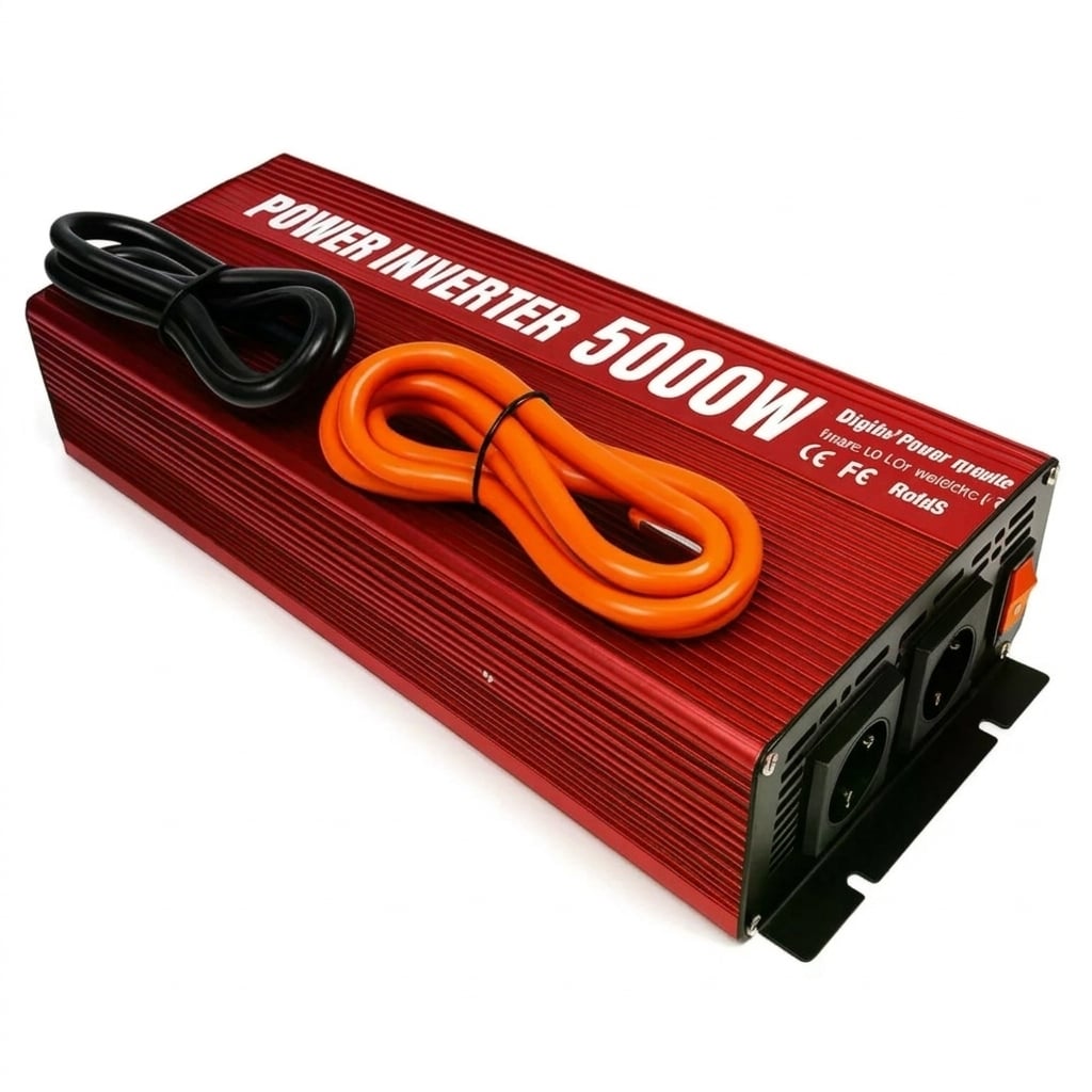 Преобразователь напряжения Asson 12В–220В 2200-5000W с USB и активным охлаждением Красный (38915955) Преобразователь напряжения Asson 12В–220В 2200-5000W с USB и активным охлаждением Красный (38915955)