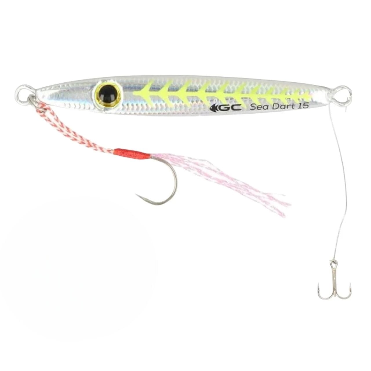 Пилькер Golden Catch SEA DART 208 Glow с поводком и тройником для ловли саргана/ставриды/луфаря/жере/судака 15 г (3226675262) Пилькер Golden Catch SEA DART 208 Glow с поводком и тройником для ловли саргана/ставриды/луфаря/жере/судака 15 г (3226675262)