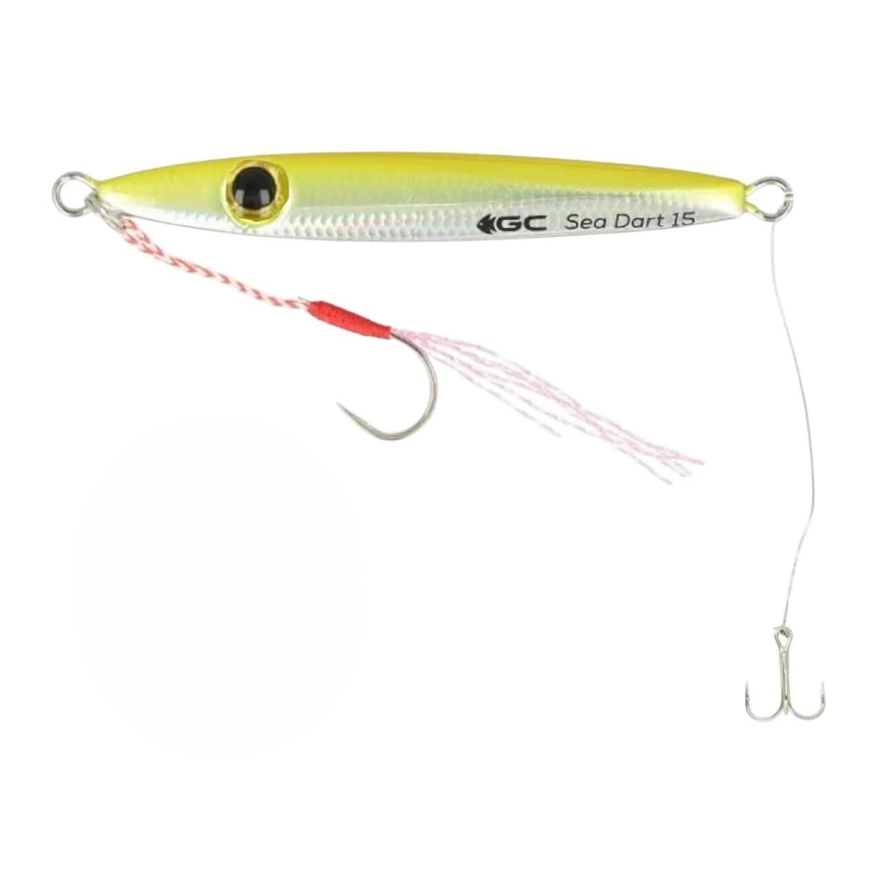 Пилькер Golden Catch SEA DART 213 Glow с поводком и тройником для ловли саргана/ставриды/луфаря/жере/судака 15 г (3226685754)