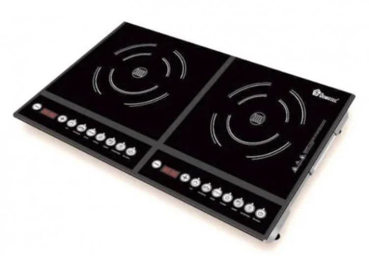 Настольная индукционная плита Domotec MS-5862 4000 Вт двухконфорочная Черный (PH01128)