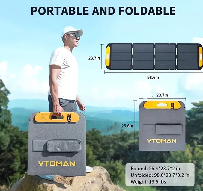 Солнечная панель Vtoman 200W 48V (VS200 Pro) (18295) - фото 3