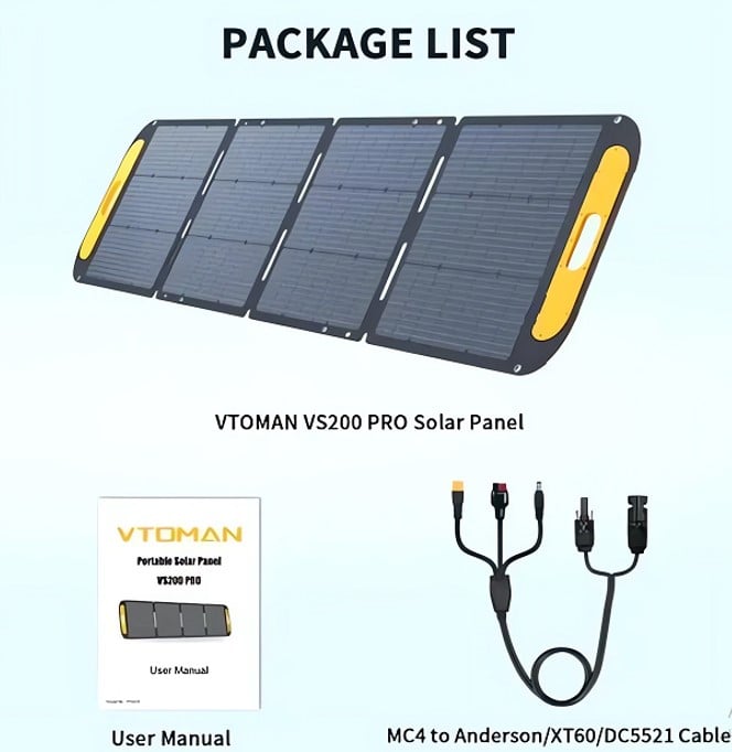 Солнечная панель Vtoman 200W 48V (VS200 Pro) (18295) - фото 4