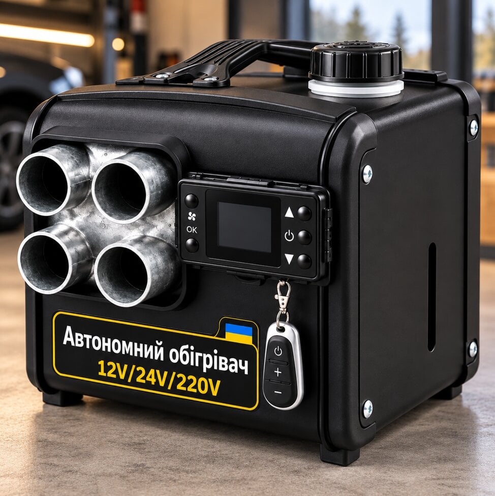 Автономный дизельный обогреватель унивесальный 8 кВт Черный (Jam2085)