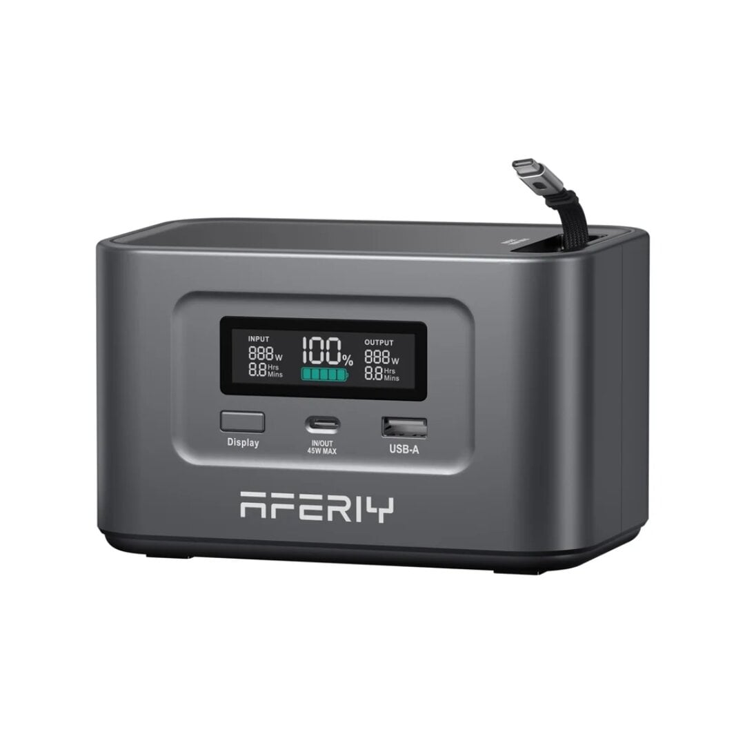 Повербанк AFERIY Nano100 31 000 мАч 992 Втчас LiFePO4 USB-C 100 Вт для ноутбука MacBook Повербанк AFERIY Nano100 31 000 мАч 992 Втчас LiFePO4 USB-C 100 Вт для ноутбука MacBook