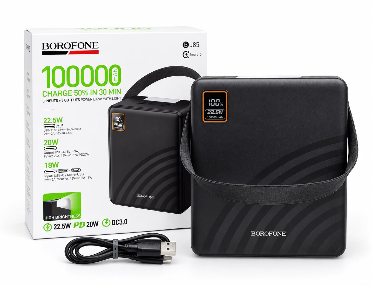 Повербанк Borofone BJ85 Myriad 100000 mAh 22,5W (BJ85M)