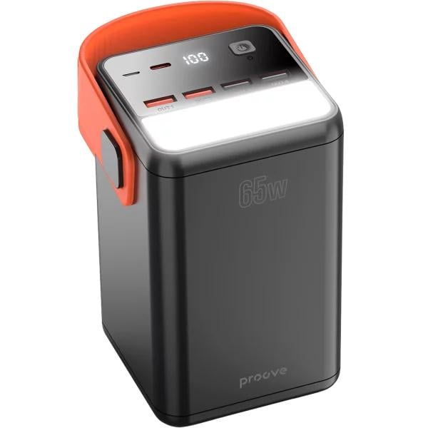 Павербанк Proove Powerbox 60000 mAh 65W 4USB/1Type-C с фонариком Черный (PRPB665)
