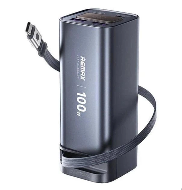 Повербанк Remax FC-22 20000 мА/час 100W/USB-C PD/QC 3.0/4.0+/2×USB-A и 2×USB-C Серый (38874413)