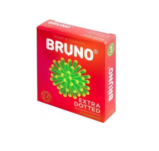 Презервативы Bruno Extra Dotted с большими точками 3 шт. (000004967)