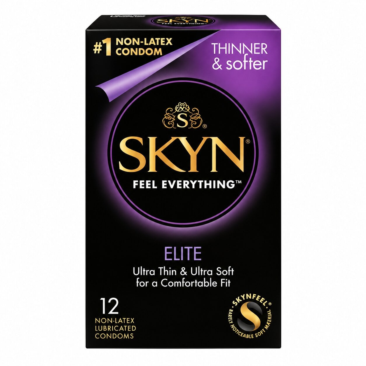 Презервативы SKYN Elite безлатексные ультратонкие полиизопреновые гладкие со смазкой 53 мм 12 шт. (3191339513)