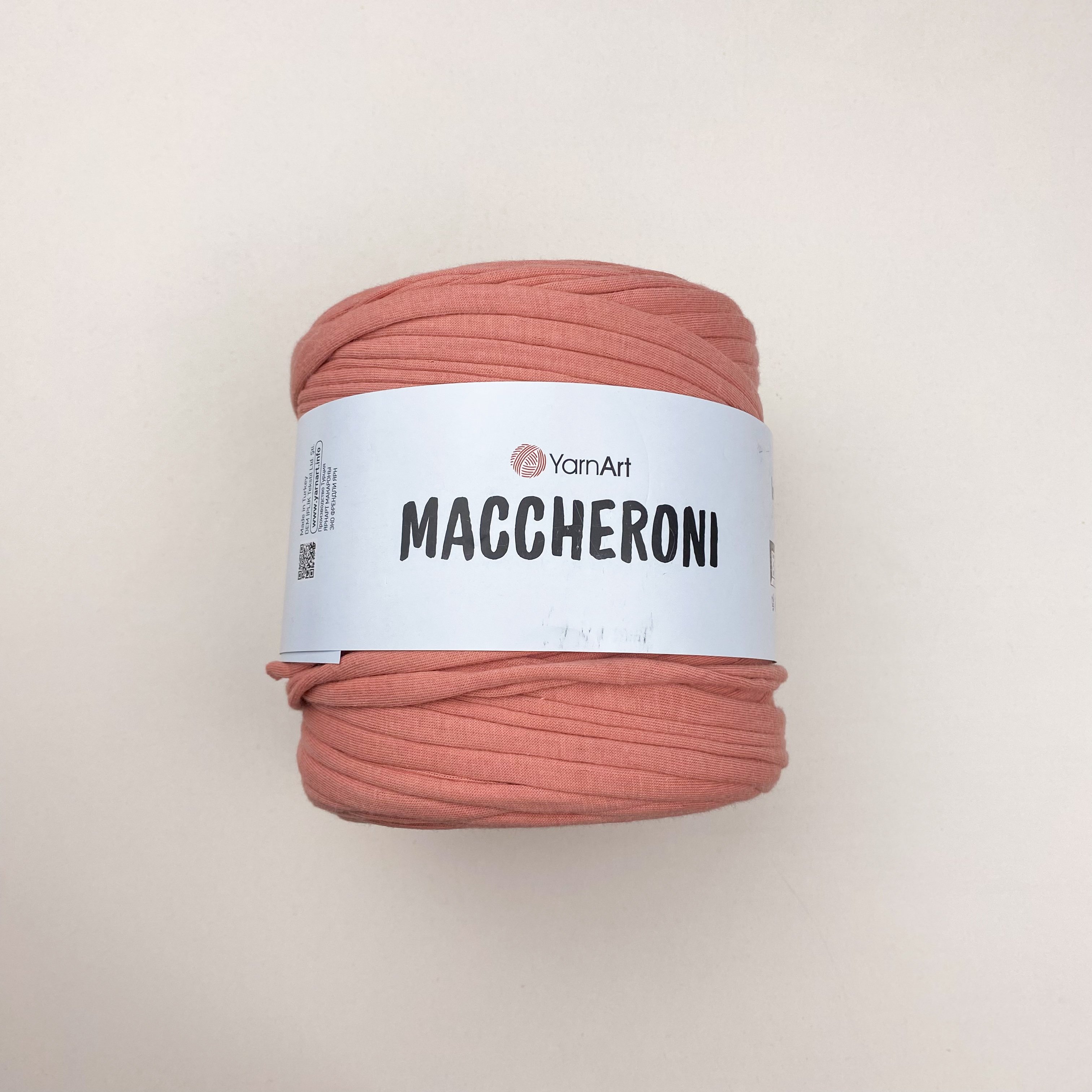Пряжа плоская YarnArt Maccheroni трикотажная Персик №771 (2914462586)