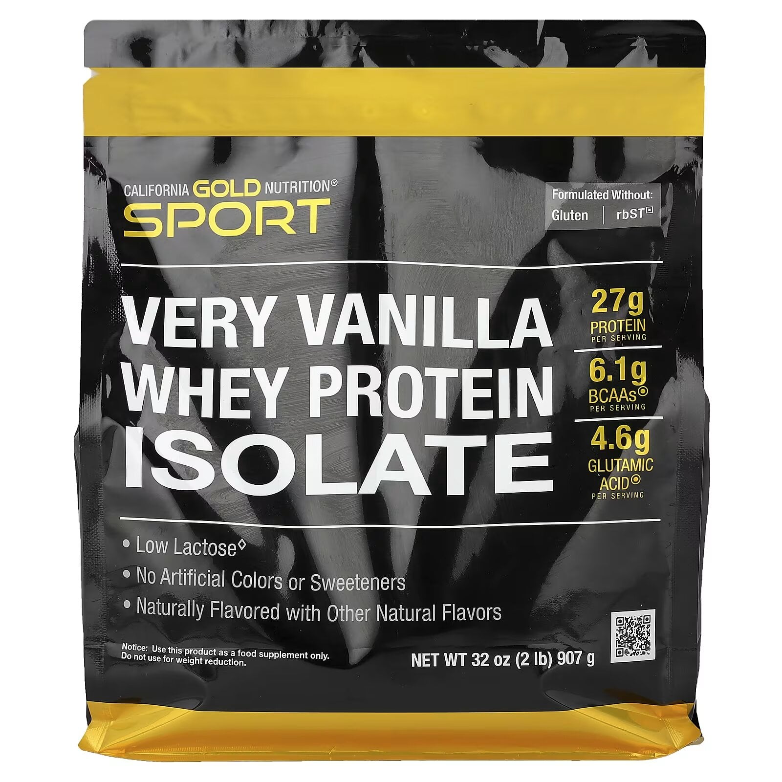 Протеин California Gold Nutrition 100% Whey Protein Isolate 907 г Ваниль (CGN-01204)