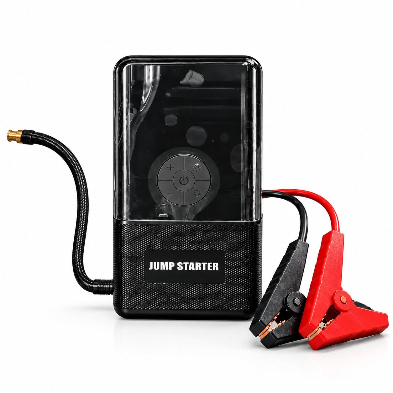 Пусковое устройство для автомобиля 12V с компрессором 150 PSI и Power Bank 4в1 с LED-фонарем (38943094) Пусковое устройство для автомобиля 12V с компрессором 150 PSI и Power Bank 4в1 с LED-фонарем (38943094)