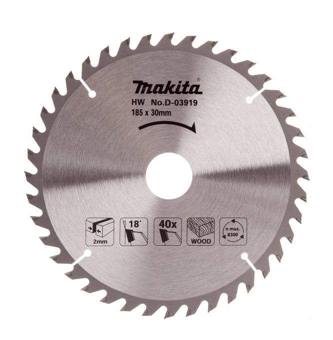 Диск пильный по дереву Makita D-03919 185х30 мм 40 зубов (17658763973)