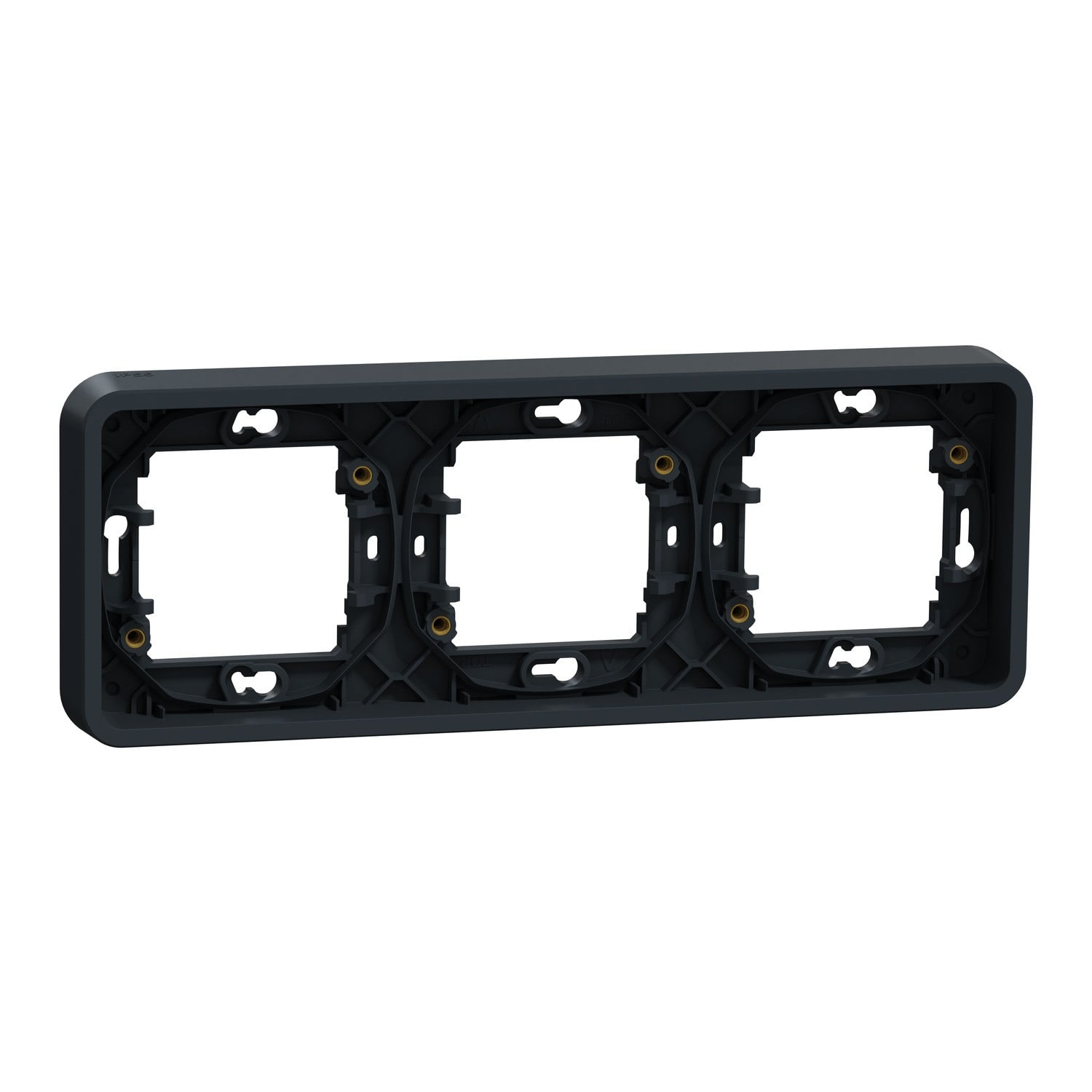 Рамка Schneider Electric MUReva Styl тримісна IP55 чорна (MUR34109)