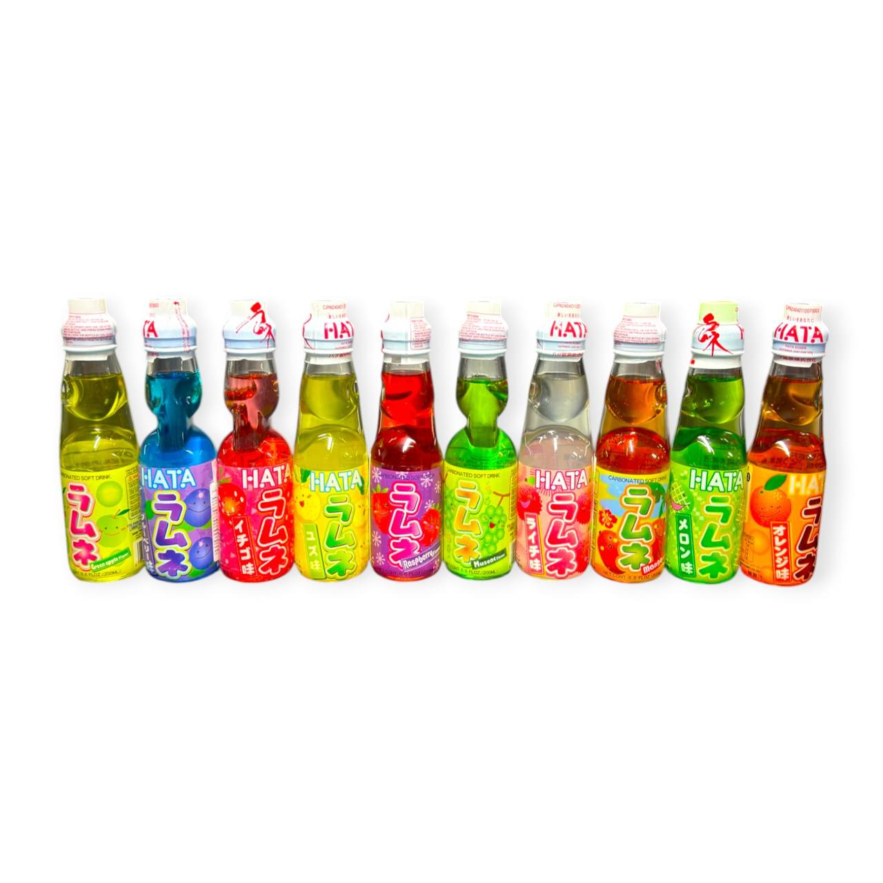 Солодка вода Hatakosen Hata Ramune Fruit Mix 200 мл 10 напоїв (33)