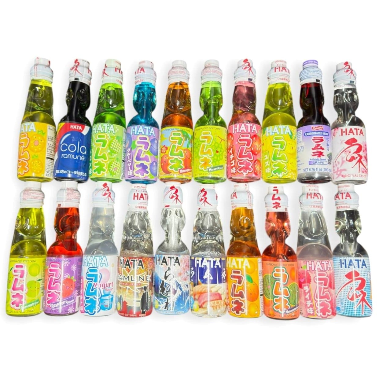 Солодка вода Hatakosen Hata Ramune Mega Mix 200 мл 20 напоїв (31)