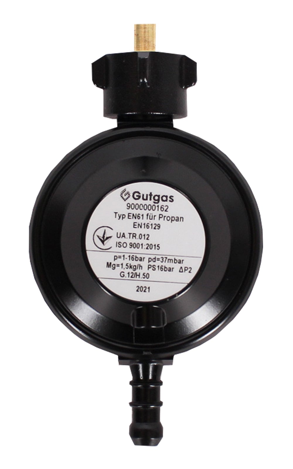 Редуктор газовий для пропан-бутану  LPG GUTGAS KLF 37мБар/1,5 кг/год (GG61K)
