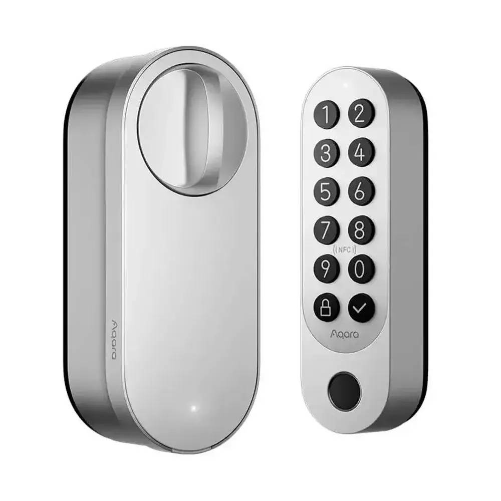 Замок дверной умный Aqara Smart Lock U200 с клавиатурой и сканером отпечатка Серебристый (SKU-677)
