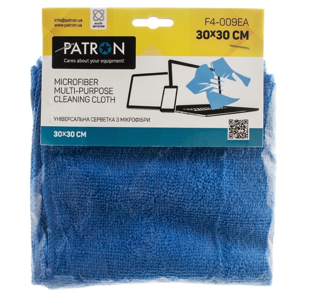 Серветка для екранів Patron microfiber TFT/Television/Plasma 30x30 см (F4-009EA)
