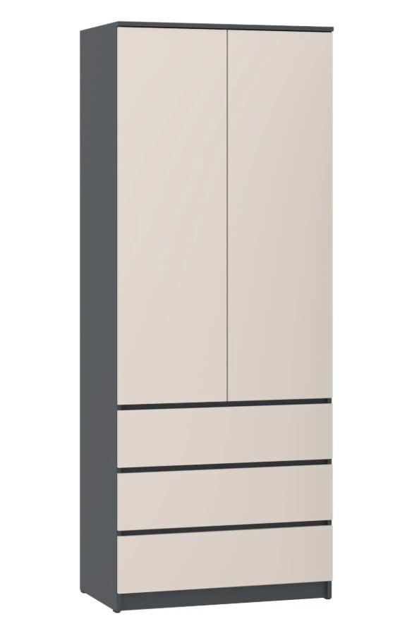Шкаф гардеробный PEHOTIN НС-Ш-2 80х54х207 см Антрацит/Кашемир (PN-102013)