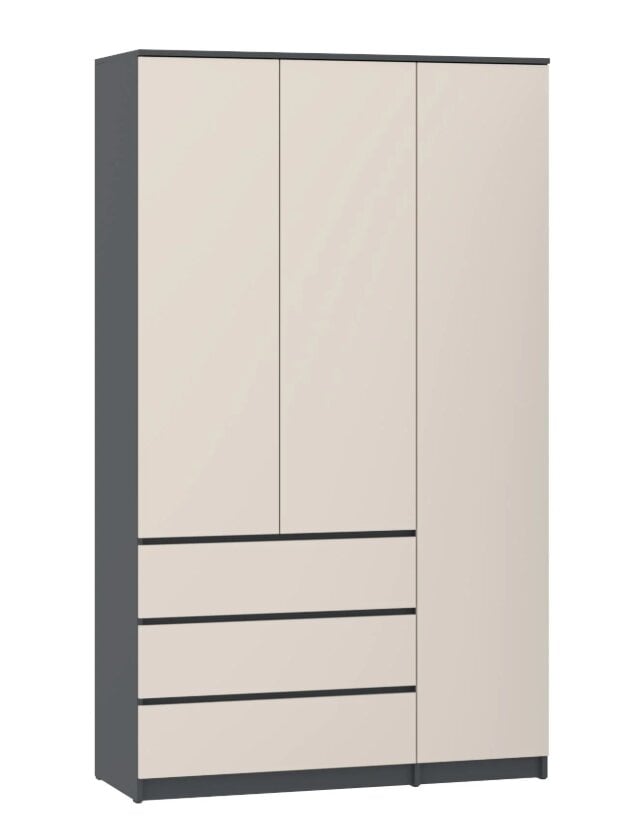 Шкаф гардеробный PEHOTIN НС-Ш-3 120х54х207 см Антрацит/Кашемир (PN-102023)