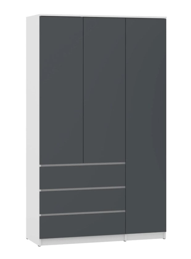 Шкаф гардеробный PEHOTIN НС-Ш-3 120х54х207 см Белый/Антрацит (PN-102021)