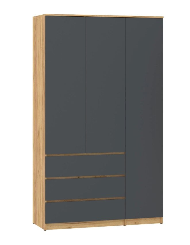 Шкаф гардеробный PEHOTIN НС-Ш-3 120х54х207 см Дуб тахо/Антрацит (PN-102018)