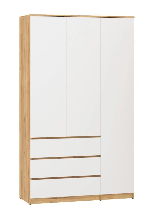Шкаф гардеробный PEHOTIN НС-Ш-3 120х54х207 см Дуб тахо/Белый (PN-102017) Шкаф гардеробный PEHOTIN НС-Ш-3 120х54х207 см Дуб тахо/Белый (PN-102017)