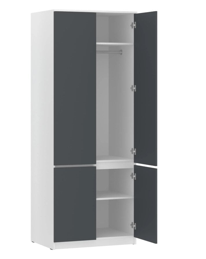 Шкаф гардеробный PEHOTIN НС-ШГ 80х54х207 см Белый/Антрацит (PN-102031)