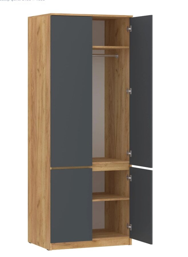 Шкаф гардеробный PEHOTIN НС-ШГ 80х54х207 см Дуб тахо/Антрацит (PN-102028)