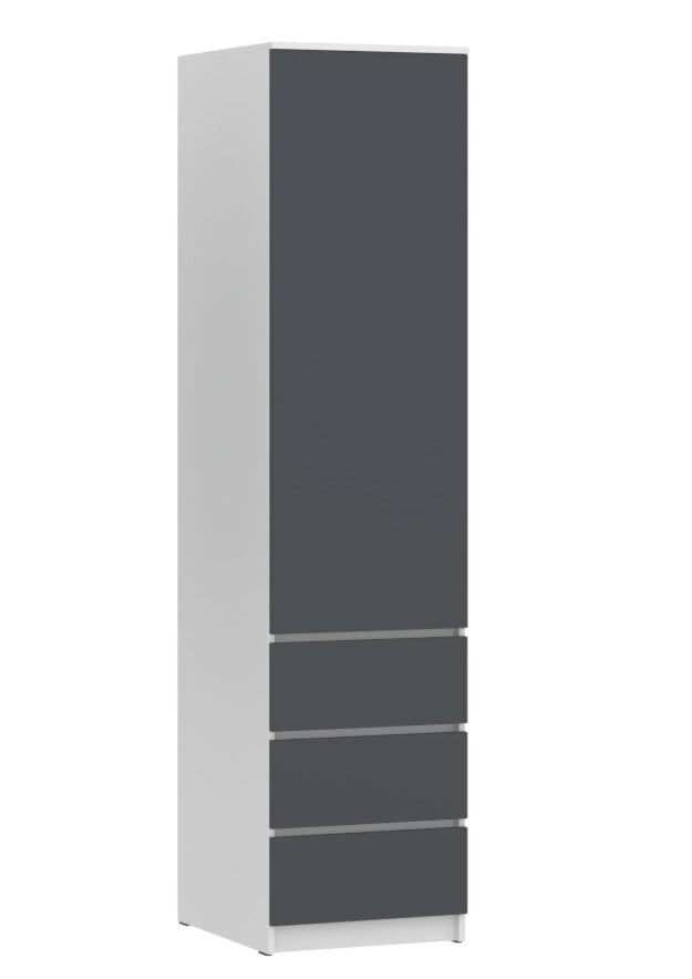 Шафа-пенал PEHOTIN НС-П50-3+1 50х54х207 см Білий/Антрацит (PN-102001)