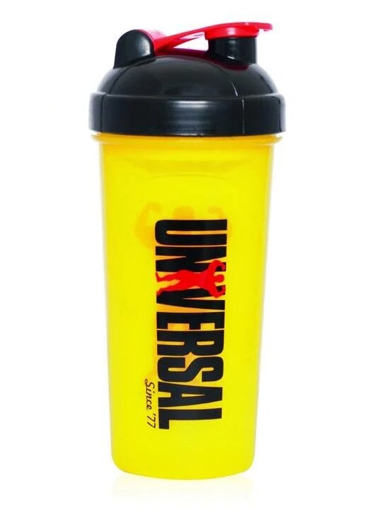 Шейкер для протеина и спортивного питания с откидной крышкой Universal Shaker 700 мл Желтый