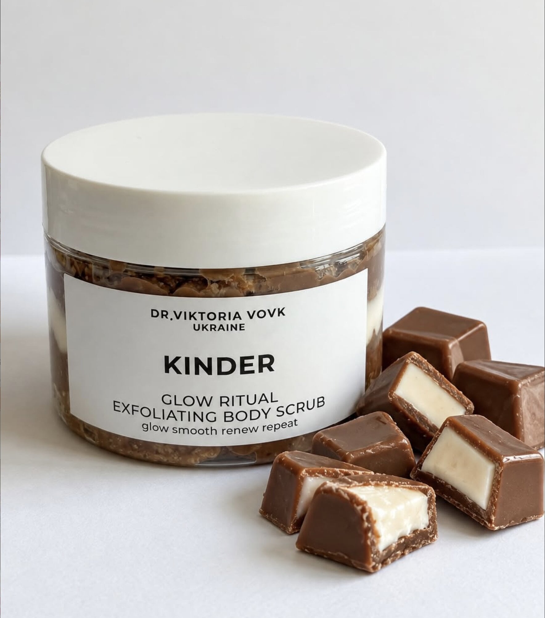 Скраб для тела Dr.Viktoria Vovk Kinder Glow Ritual Exfoliating Body Scrub с ароматом молочного шоколада (38808004)