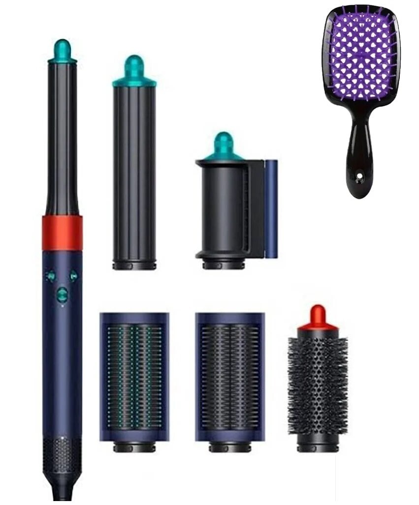 Стайлер для волосся HS05 Airwrap Complete Long 6 насадок з гребінецем Prussian Blue/Topaz Orange (2977234056)