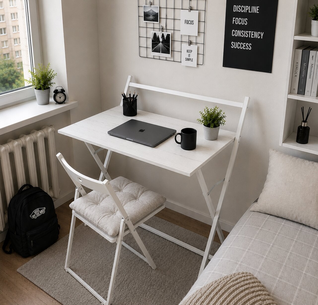 Письменный стол складной Mebels Room Белый