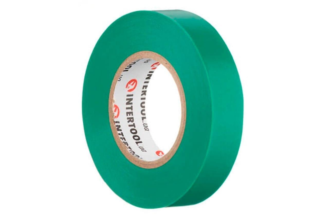 Стрічка ізоляційна Intertool 20 м x 17 x 0,15 мм 10 шт. Зелений (IT-0051)