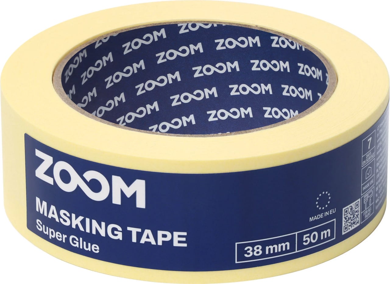 Стрічка малярна ZOOM SUPER GLUE 38 мм x 50 м Жовтий